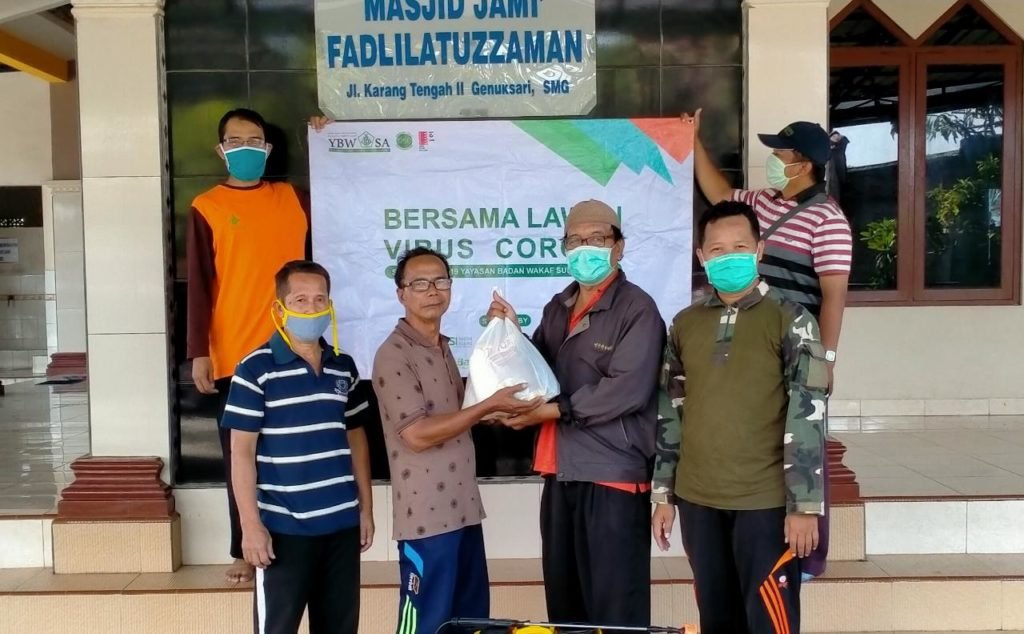 Relawan Satgas Covid-19 YBWSA Melakukan Pembagian 1000 Paket Sembako di Daerah Semarang dan Sekitarnya